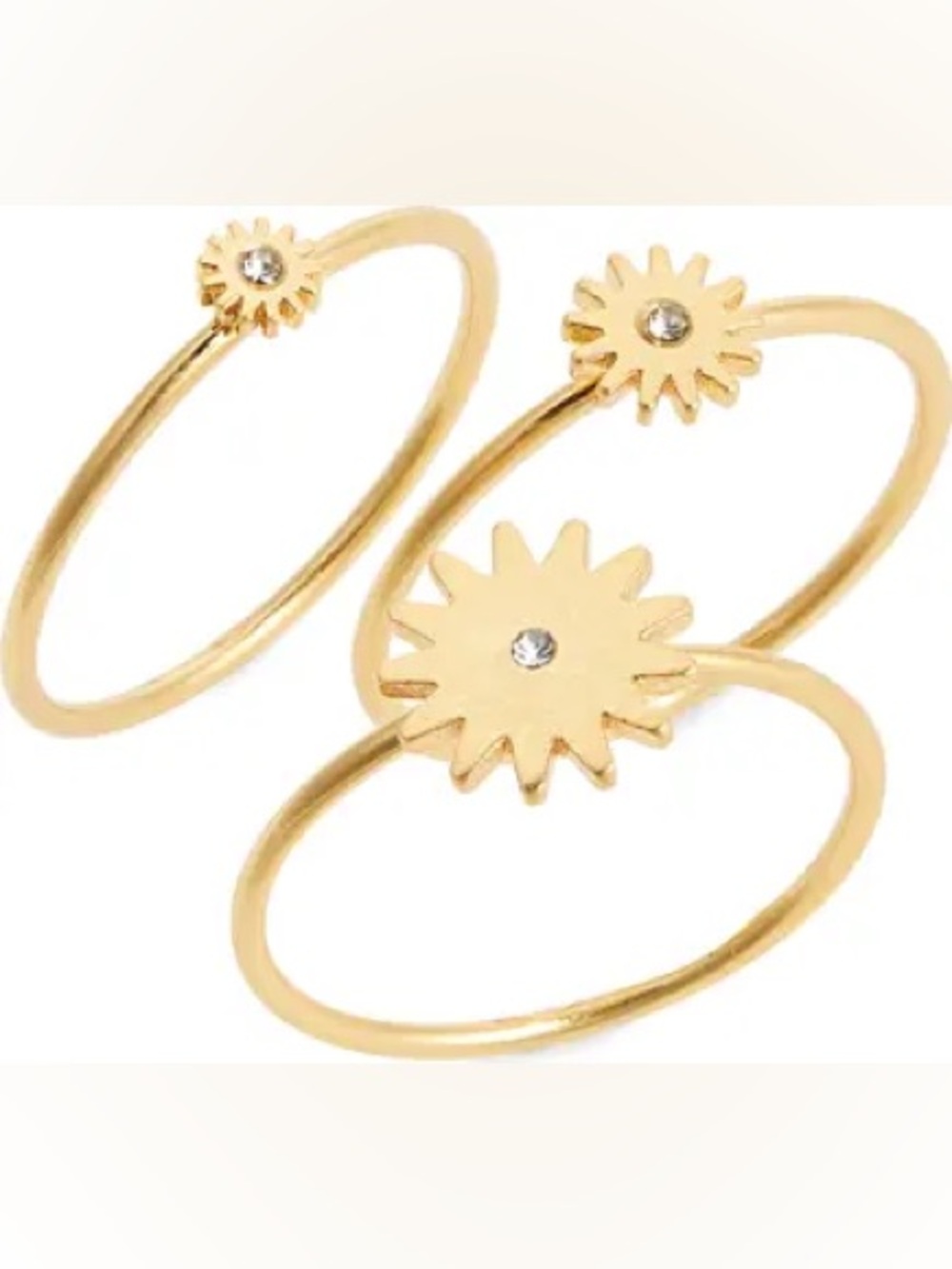 New Madewell My Three Suns Ring Set Size 8 $28.00 retail value